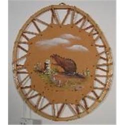 Beaver Painting On Leather