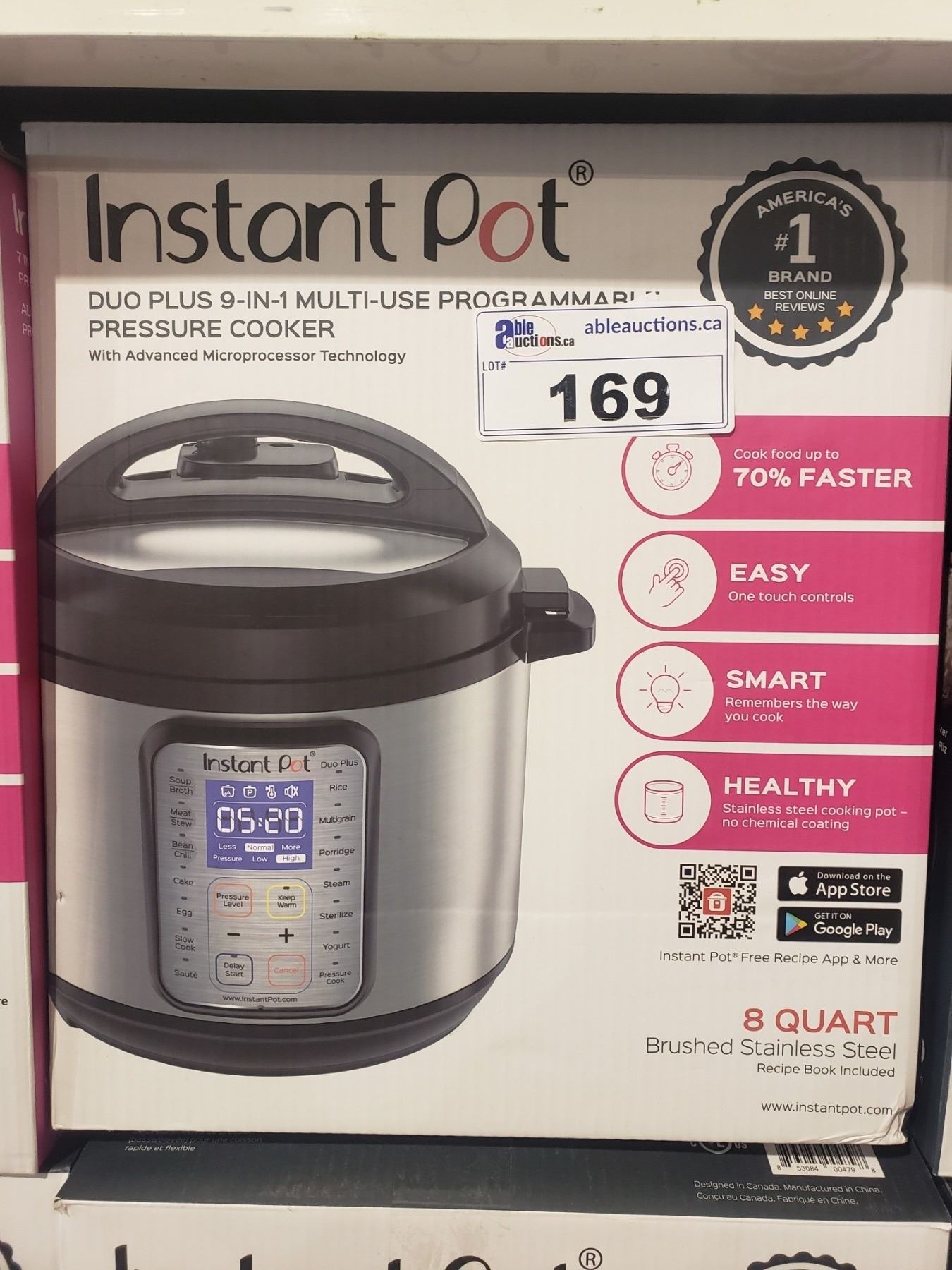 INSTANT POT DUO PLUS 9-IN-1 MULTI-USE PROGRAMMABLE PRESSURE COOKER 8 QUART