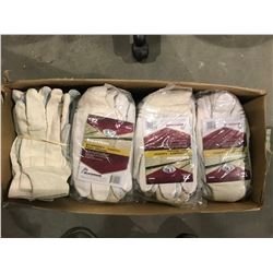 BOX OF LARGE ECONOMY LEATHER PALM GLOVES