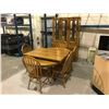 Image 1 : DINING TABLE & 5 CHAIRS (INCLUDES LEAFS & HUTCH)