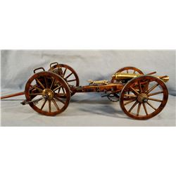 Dahlgren 61 model cannon & limber, 27" l x 7" h