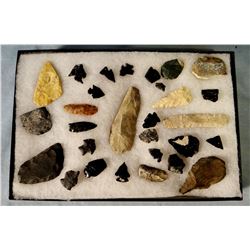Tray of 28 points, Madison County, Montana