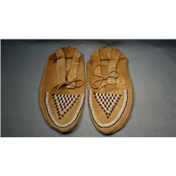 Sioux beaded moccasins, front beaded only,  Standing Rock Reservation, N. Dak.