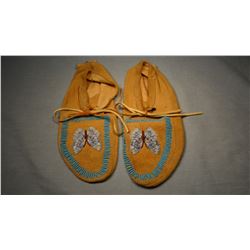 Sioux partially beaded moccasins, Standing Rock Reservation, N. Dak.
