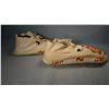 Image 1 : Sioux split hide moccasins, partially beaded, Pine Ridge Reservation, S. Dak