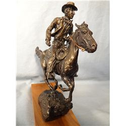 Dwyer, Anna bronze, Horse & Rider, 9" h x 8" w, # 16/20, 1972