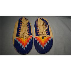 Arapahoe full beaded moccasins, XXL, Wind River Reservation, WY.