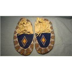 Arapahoe full beaded moccasins, XXL, Wind River Reservation, WY.