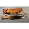 Image 1 : Beaver tail 7" dagger, elk hide sheath