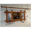 Image 1 : Mission oak towel rack w/mirror