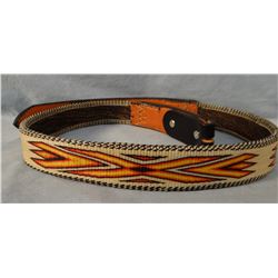 Hitched horsehair belt, 42" , MT State Prison, Deer Lodge,