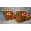 Image 2 : Nez Perce' moccasins, ankle high, partially beaded.