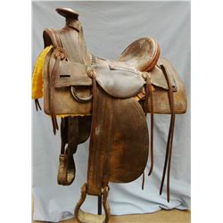 Barret & Jacky loop-seat slick fork saddle, Butte, Montana Territory. Very rare saddle in great cond