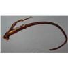 Image 4 : Fancy braided leather quirt with bone handle and 40' rawhide riata