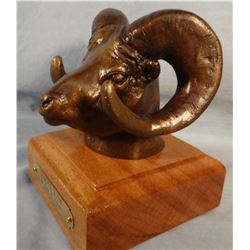 Clarke, J. L. (1881-1970) bronze, Glacier Ram, 4 1/2" h x 5 3/4" w, #19/200