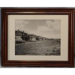 Huffman, L. A. original photo, Officers Quarters-Fort Keogh, M. T., 1880, 7 1/2" x 9", framed