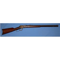 Win. 1892 rifle, .25-20, 24" oct bbl., buckhorn rear sight, crescent butt plate, s#658909, made 1912