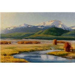 Walker, Jeff, oil on board, Fading Light, 10" x 15"