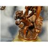 Image 3 : I Rousseau French ornate figural clock w/cupid and arrow, jadite base, 24" h, 2 candleabras