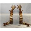 Image 1 : Don Ricardo silver mtd marked spurs, nice; and Buermann Hercules Bronze buffalo head spurs (repaired