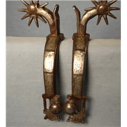 Buermann inlaid silver mtd. spurs