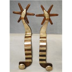Goose head silver mounted spurs