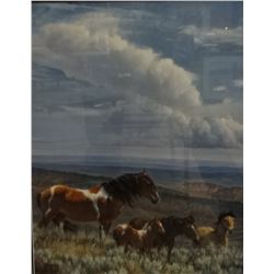 Glazier, Nancy, signed & framed print, Whispering Wind, 22" x 28"
