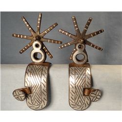 Large Mexican silver mtd spurs