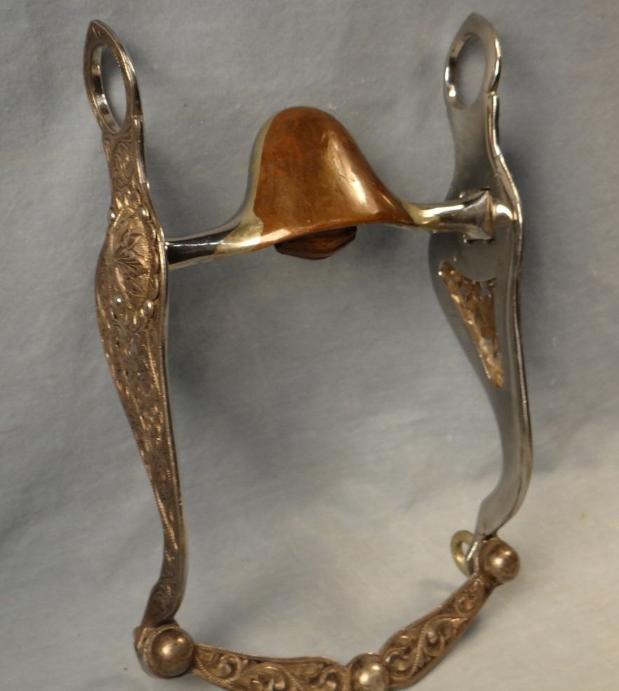 Fancy filagree curb bit