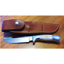 Ruana knife, 5" sticker w/sheath
