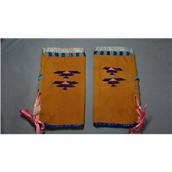 Ladies buckskin leggins, 7" x 11", Teton Sioux