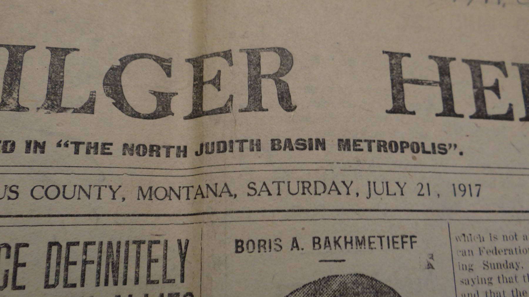 (4) vintage Montana newspapers, Hilger Herald, Denton Recorder, Lewistown Democrat News, Phillipsbu