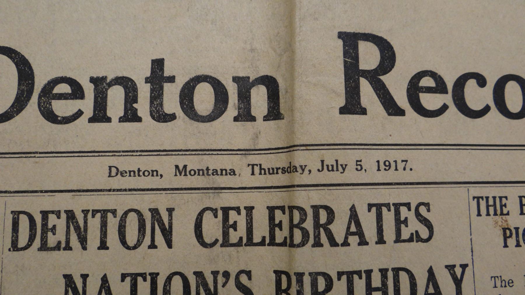 (4) vintage Montana newspapers, Hilger Herald, Denton Recorder, Lewistown Democrat News, Phillipsbu