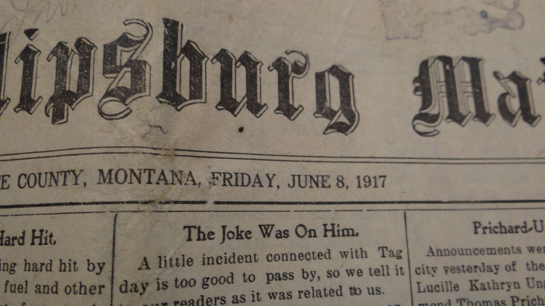 (4) vintage Montana newspapers, Hilger Herald, Denton Recorder