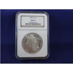 1880 S Morgan dollar, NGC MS 64