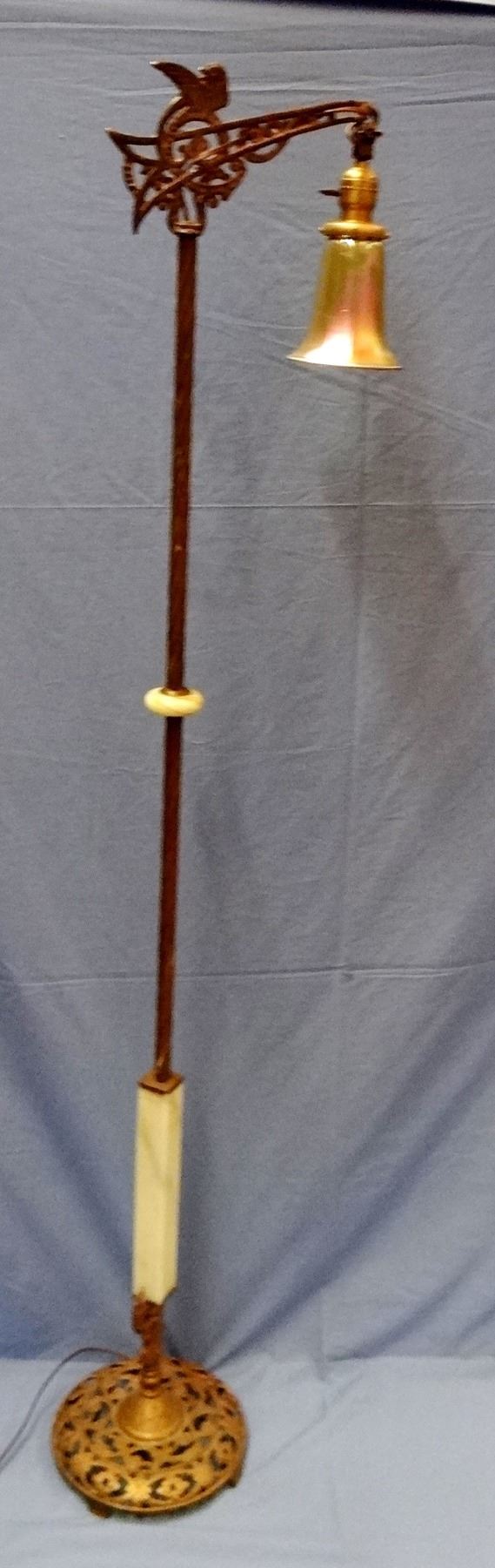 Vintage floor lamp, marble base