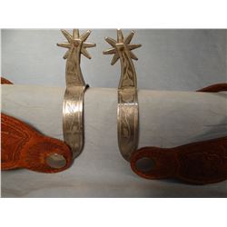 Prison-made light spurs, engraved