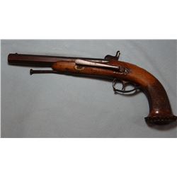 Custom cap/ball belt pistol,.60 cal., made 1850