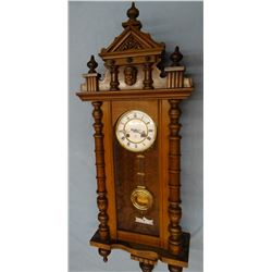Antique Junghans walnut cased wall clock