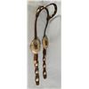 Image 1 : 2 Fancy headstalls, silver trimmed