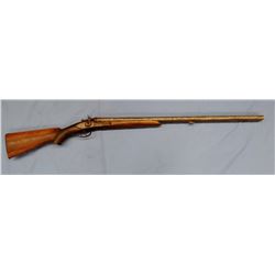 Vintage double barrel 20 ga. shotgun, Damascus twist steel, 30" bbl., wall hanger