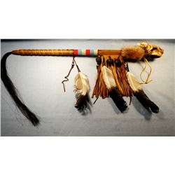2 Chippewa/Cree turtle skull dance sticks, modern