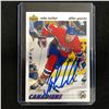 Image 1 : JOHN LeCLAIR SIGNED 1991-92 UPPER DECK HOCKEY CARD