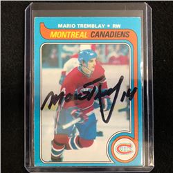 MARIO TREMBLAY SIGNED VINTAGE HOCKEY CARD