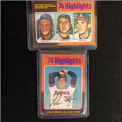 NOLAN RYAN BASEBALL CARD LOT ('74 HIGHLIGHTS)