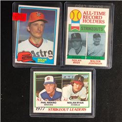 NOLAN RYAN BASEBALL CARD LOT