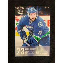 ALEX EDLER SIGNED VANCOUVER CANUCKS PROMO CARD