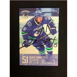 DEREK DORSETT SIGNED VANCOUVER CANUCKS PROMO CARD