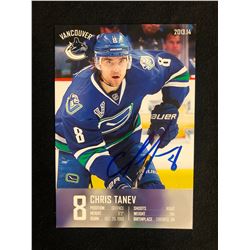 CHRIS TANEV SIGNED VANCOUVER CANUCKS PROMO CARD