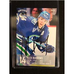 ALEX BURROWS SIGNED VANCOUVER CANUCKS PROMO CARD